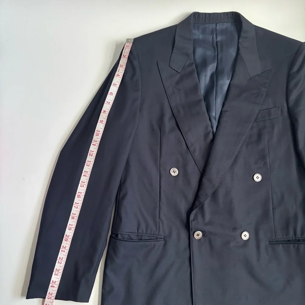 Canali Loro Piana Tyrone Wool Classic Black Men's Blazer Size 50